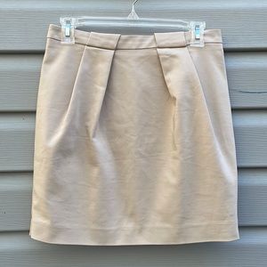 MANGO Beige High-Rise Suit Skirt